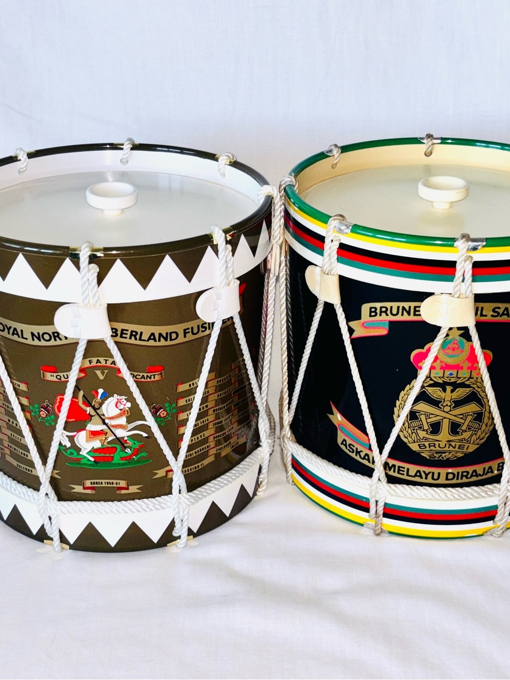Vintage Regimental Replica Drum Ice Bucket 1995 Military Crest Royal Fusiliers